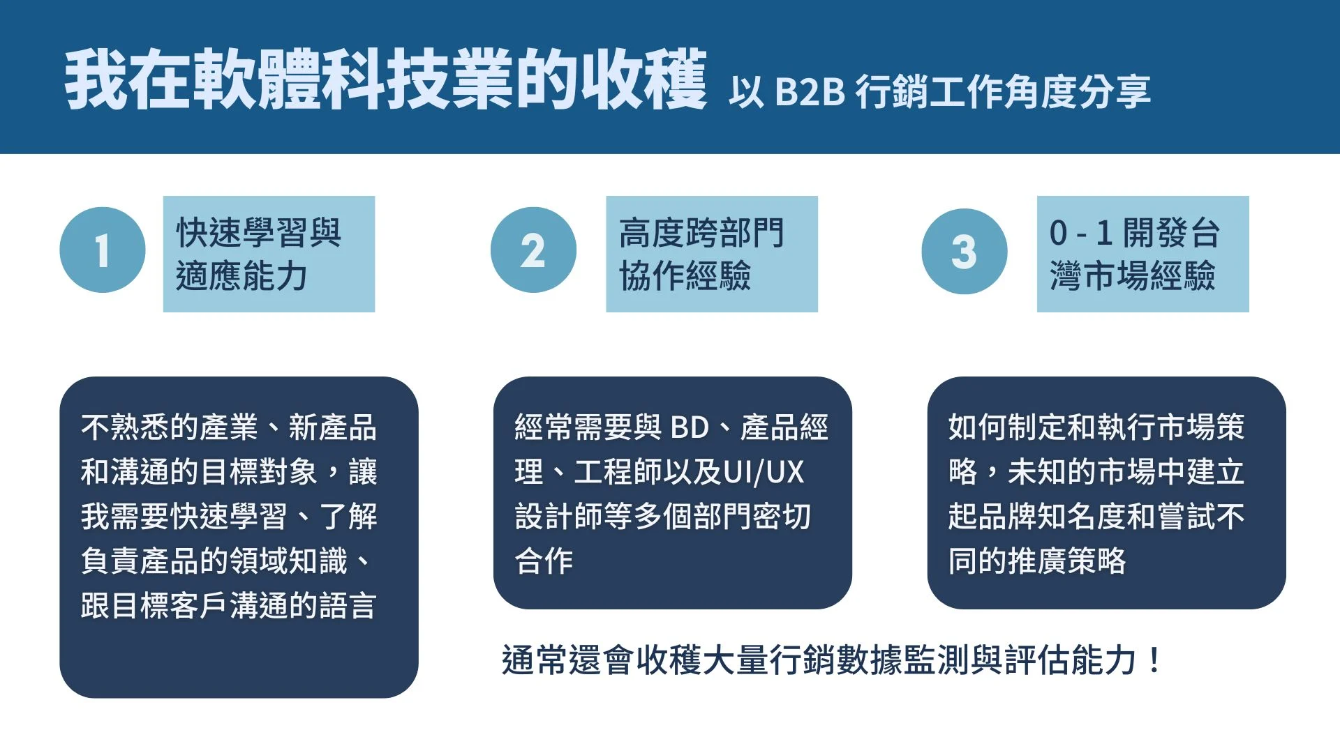 斜槓 IC - Irene：職涯大小室 & 臺北市政府社會局：軟體科技業行銷轉職講座 — 拋棄外商金飯碗從 0 開始轉職